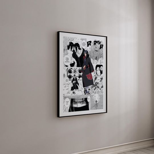 Manga Poster - Itachi Uchiha - Curated Manga Panels - Digital Print