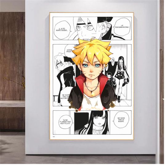 Digital manga poster - Printable anime poster - Digital wall decoration - Japanese art - Narutoo poster - Boruto poster