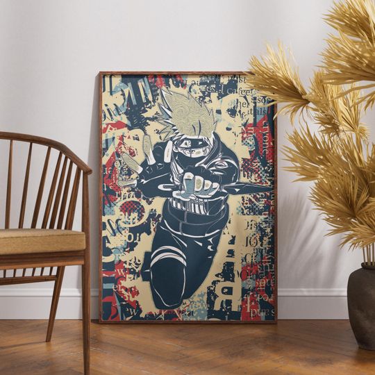 Kakashi Hatake Poster | Narutoo Wall Art | Manga Pop Chronicles