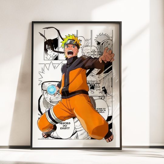 Narutoo Uzumaki Poster – Anime Wall Art Rasengan Manga Panel Motivational Decor