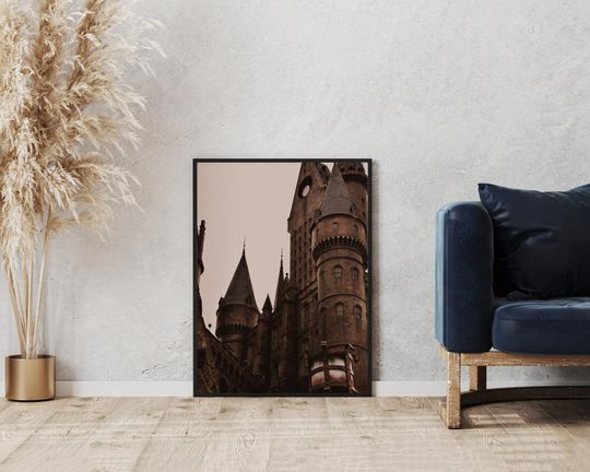 Hogwarts Castle Printable, Vintage Wizarding Art, Gothic Wall Decor, Dark Academia Poster