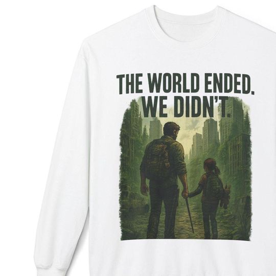 The World Ended Softstyle Crewneck Sweatshirt, Unisex Fleece Sweater