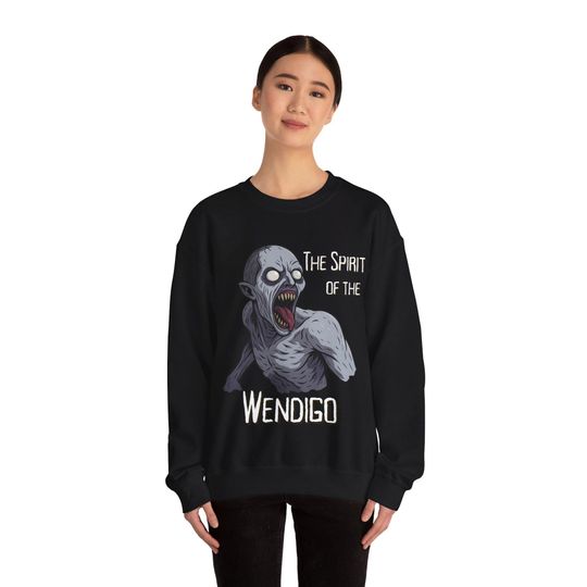 Hauntingly Comfortable: Wendigo Sweatshirt - Perfect Fall Fashion for Horror Enthusiasts
