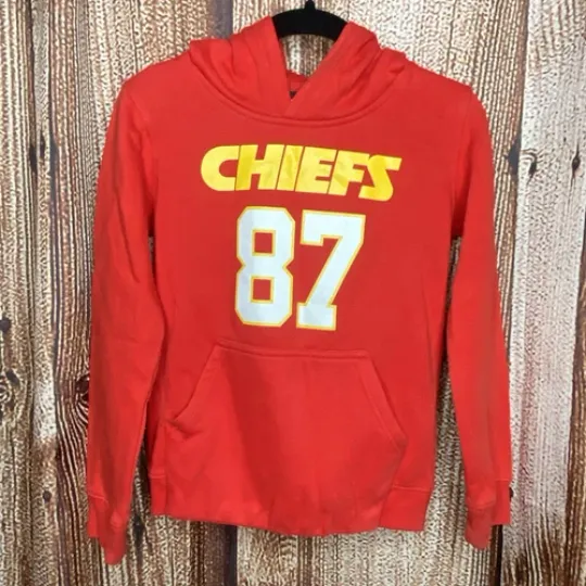Kansas City Chiefs Youth Pullover Hoodie #87 Kelce Outer Stuff , Gift for Fan