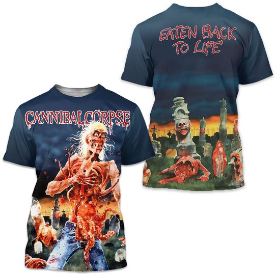Cannibal Corpse 'Eaten Back to Life' 3D Graphic T-Shirt Death Metal Album Shirt