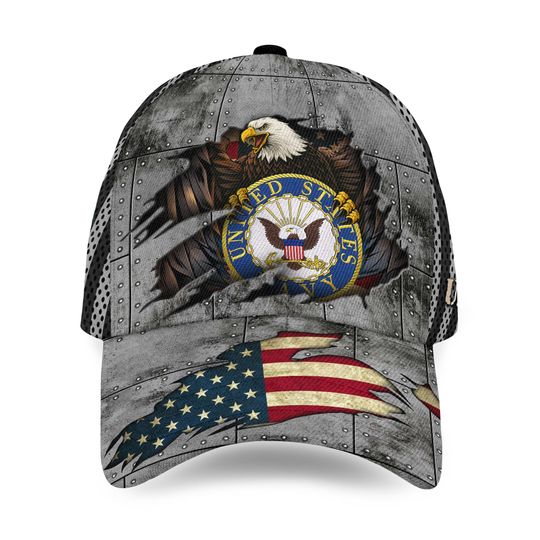 US Navy Eagle American Flag Vintage Classic Baseball Cap, Gift Ideas, Dad Gift