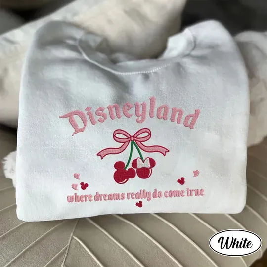 Disneyland Embroidered Sweatshirt, Disneyland Sweethearts, Disney Embroidered sweatshirt.