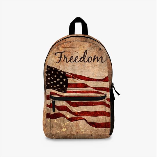 Freedom Flag Backpack, USA Backpack, Red White Blue