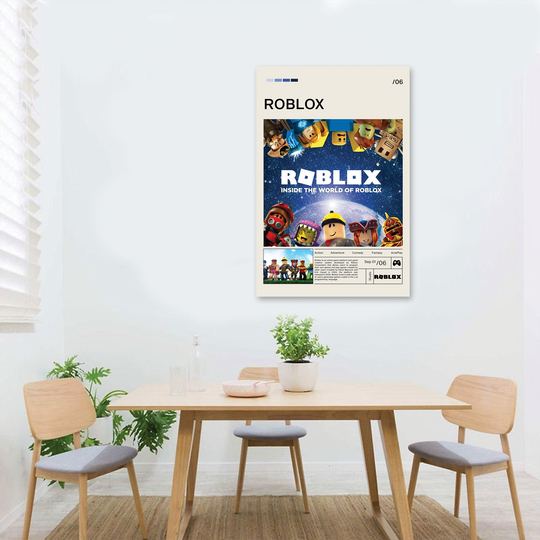 Roblox Poster, Roblox Print, Video Game Poster, Minimalist Game Print, Gaming Room Poster, Gamer Gift, Gaming Poster