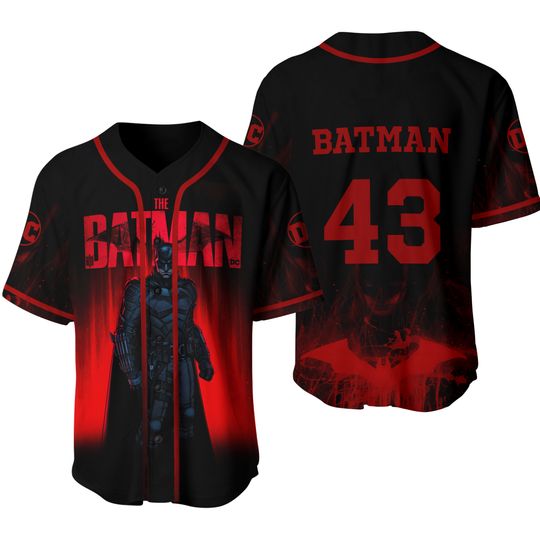 Personalized The Dark Knight Batman Baseball Jersey, Superhero Jersey