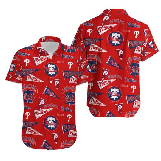 Phillies Hawaiian shirt, Hawaiian shirt Men's Hawaiian Shirt, Hawaiian Beach Shirt, Button Downs Shirt