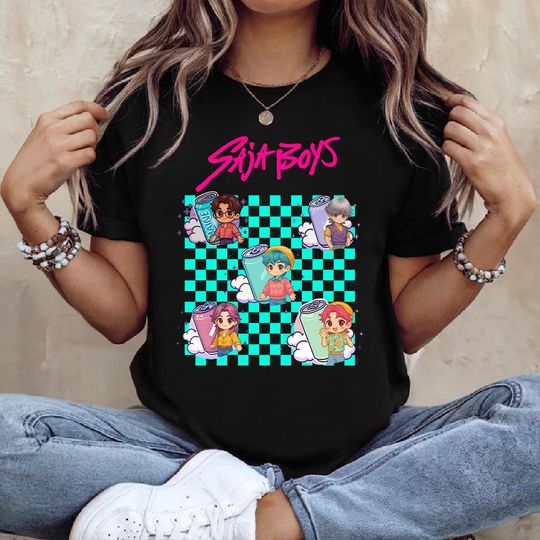 Saja Boys Soda Pop KPDH Shirt, Saja Boys Huntrix PIN, Kpop Demon Boy Band Inspired Shirt