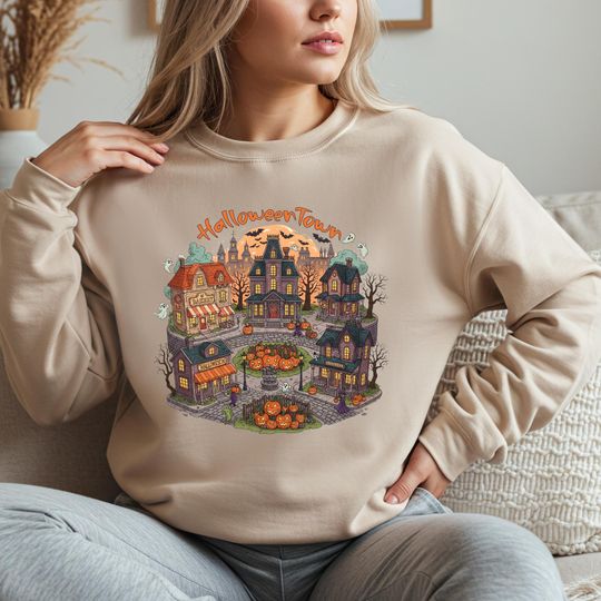 Retro Halloweentown Sweatshirt,  Vintage Halloween Sweatshirt
