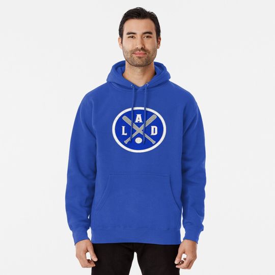 LOS ANGELES BASEBALL VINTAGE CHAVEZ RAVINE CROSSED BATS SHIRT AND STICKER  Pullover Hoodie