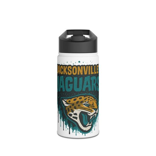 Jacksonville Footabll Team Jaguars Stainless Steel Water Bottles Standard Lid
