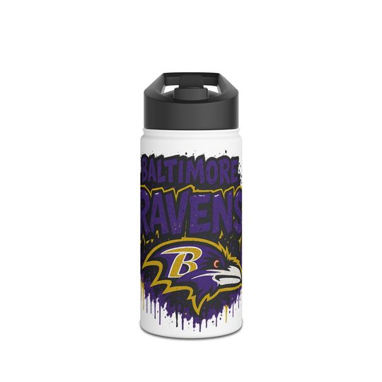 Baltimore Footabll Team Ravens Stainless Steel Water Bottles Standard Lid