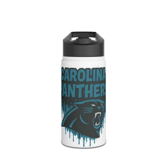Carolina Footabll Team Panthers Stainless Steel Water Bottles Standard Lid
