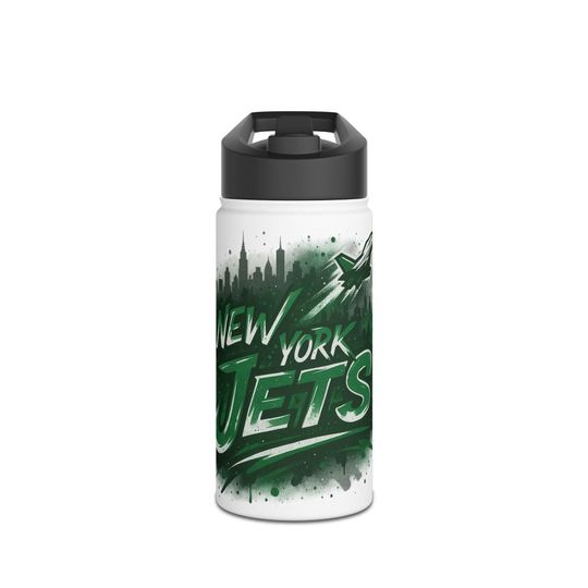 New York Footabll Team Jets Stainless Steel Water Bottles Standard Lid