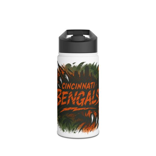 Cincinnati Footabll Team Bengals Stainless Steel Water Bottles Standard Lid