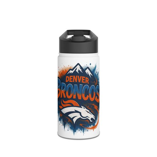 Denver Footabll Team Broncos Stainless Steel Water Bottles Standard Lid