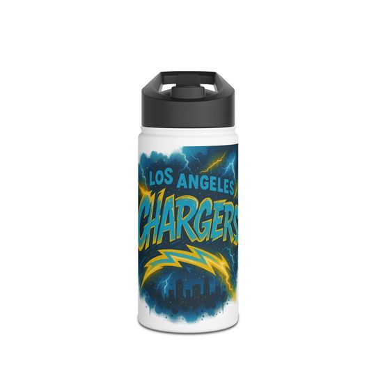 Los Angeles Footabll Team Chargers Stainless Steel Water Bottles Standard Lid