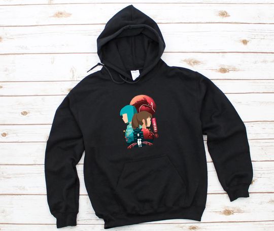 Studio Ghibli Spirited Away Hoodie, Haku, Chihiro, No Face Vintage Anime Minimal Hoodies