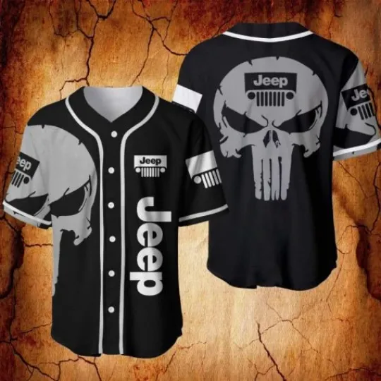 Jeep Skull Personalized 3d Baseball Jersey