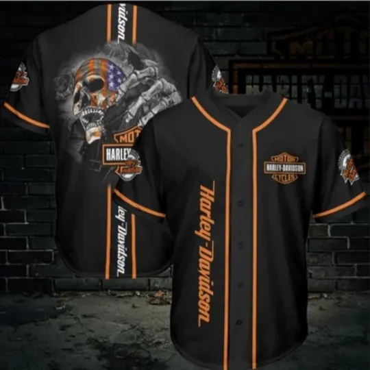 Harley Motor Davidsonn Personalized Baseball Jersey v6 Unisex Adults For Fans