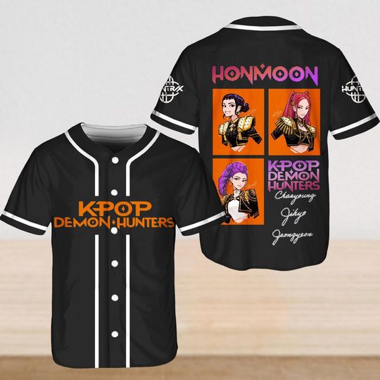 Kpop Huntrix Baseball Jersey, Kpop Demon Hunters Baseball Shirt, Mira, Rumi, Zoey