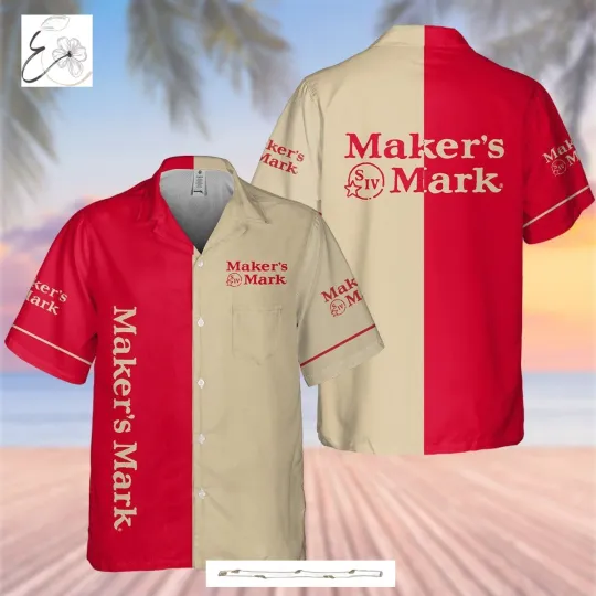 Maker Mark Bourbon All Over Print 3D Hawaiian Shirt