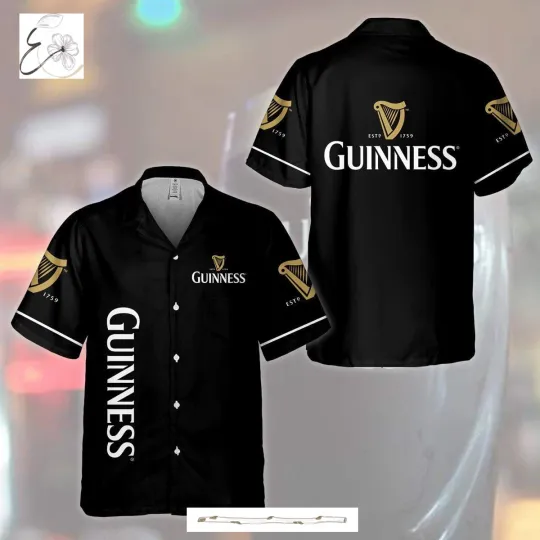 Guinness Beer All Over Print 3D Hawaiian Shirt
