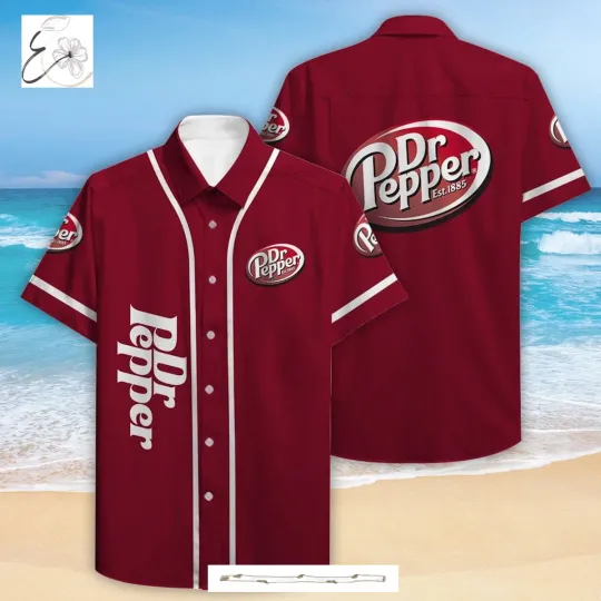 Dr Pepper All Over Print 3D Hawaiian Shirt