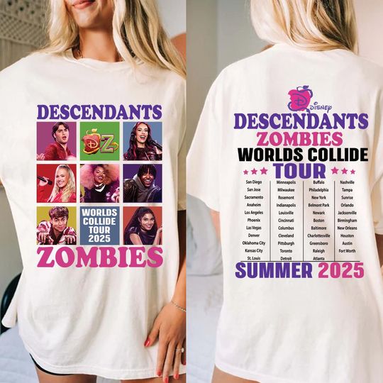Descendants Zombies Worlds Collide Tour Png, Descendants Team Matching Shirt
