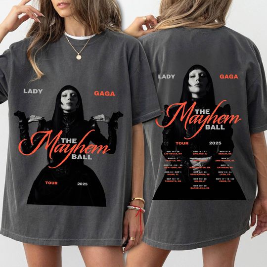 Ld ga Mayhem Tour T-Shirt - 2 Sided Design for Little Monsters