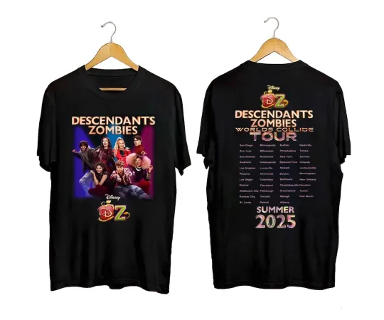 Descendants Zombies Worlds Collide Tour 2025 Team T-shirt