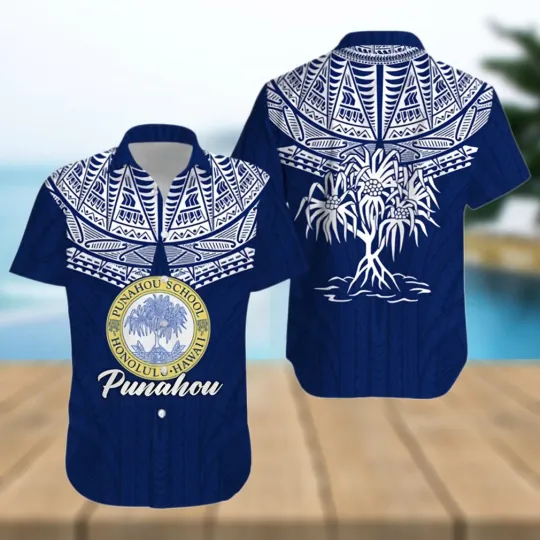 Honolulu Hawaii Punahou School Hawaiian Shirt