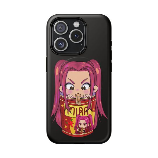 Kpop Demon Hunter Mira Magnetic iPhone Case, Huntrix Ramen Ramyeon accessories, Kawaii Style