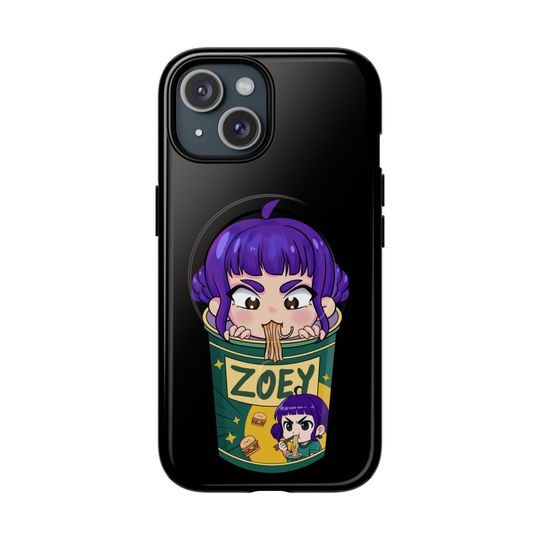 Kpop Demon Hunter Zoey Magnetic iPhone Case, Huntrix Ramen Ramyeon accessories