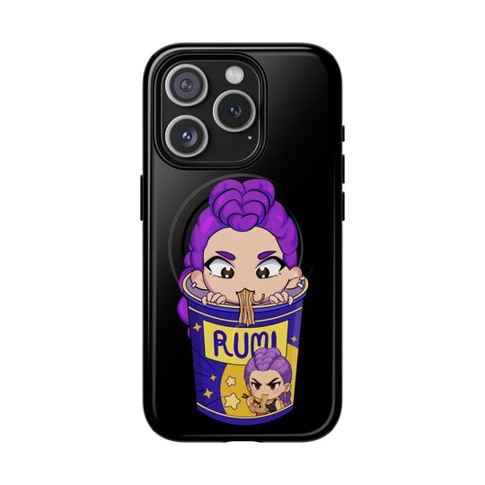 Kpop Demon Hunter Rumi Magnetic iPhone Case, Huntrix Ramen Ramyeon accessories, Kawaii Style