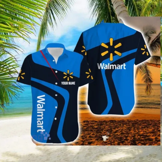 Personalized Hawaiian Shirt Walmart Blue V1 Trending Summer Gift For Men And Women