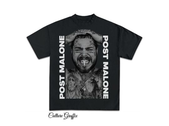 Post Malone Bootleg Shirt Black, Vintage Rap Hip Hop Tee Post Malone, Post Malone T Shirt