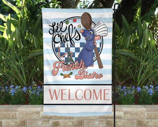 Little Chef Disney Garden Flag, Ratatouille Gifts, Anyone Can Cook, Yard Flag