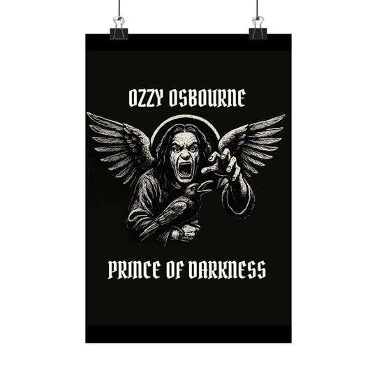 Ozzy Osbourne Vertical Poster, Rock Wall Art, Music Decor, Heavy Metal Gift