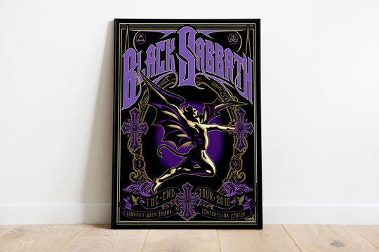 Black Sabbath Poster Print | Music Poster | Album Cover Poster | Room Decor