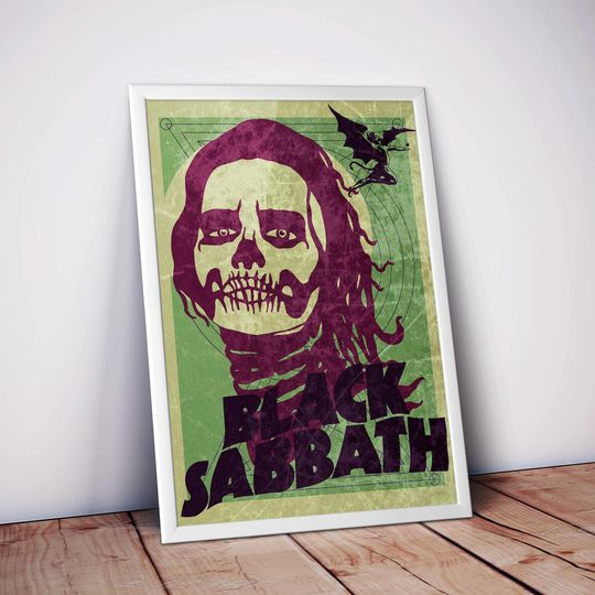 Black Sabbath Vintage Poster | Classic Heavy Metal Art | Retro Rock Wall Decor