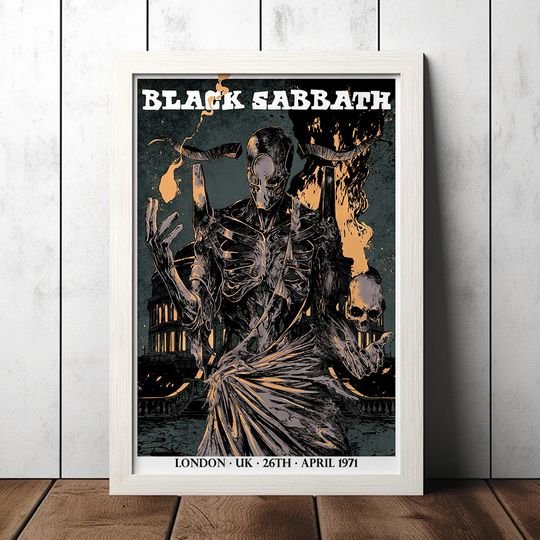 Black Sabbath Vintage Rock Concert Poster - Music Fan Collectibles - Vintage Music Poster