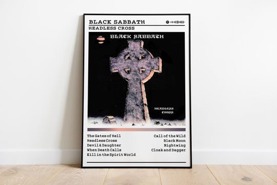 Black Sabbath Poster | Headless Cross Poster | Album Poster Prints | Wall Decor Posters