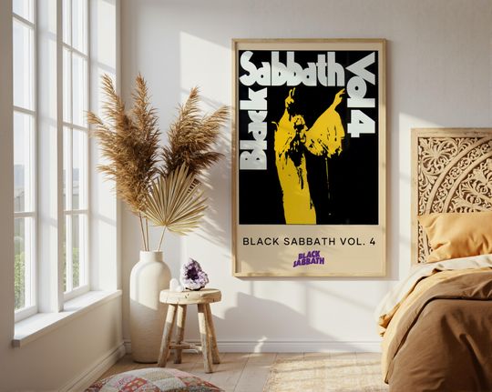 Black Sabbath Poster | Black Sabbath Vol. 4 Poster | Rock Music Poster | Album Poster