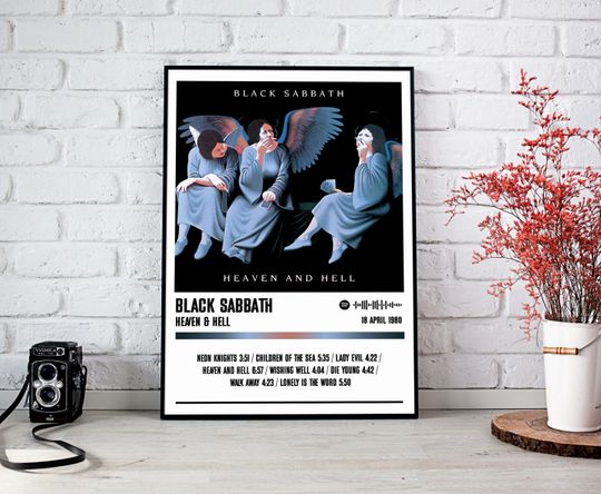 Black Sabbath Poster Print | Heaven & Hell Album Poster | Album Cover Poster