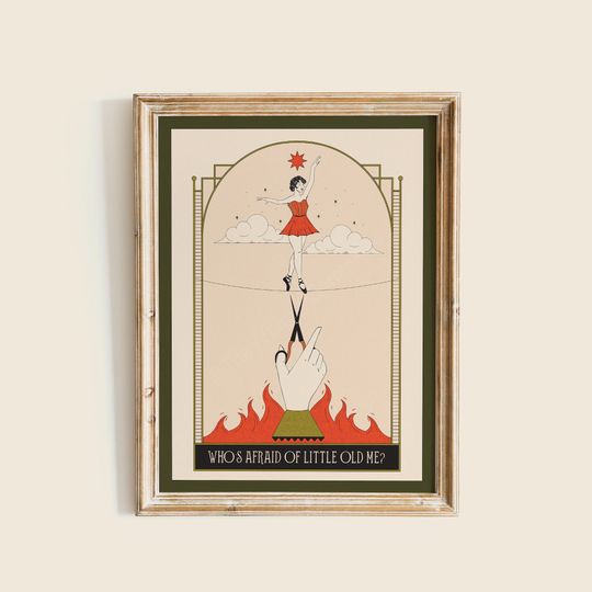 Who's Afraid of Little Old Me? Art Print, Illustrated Wall Art, Home Decor